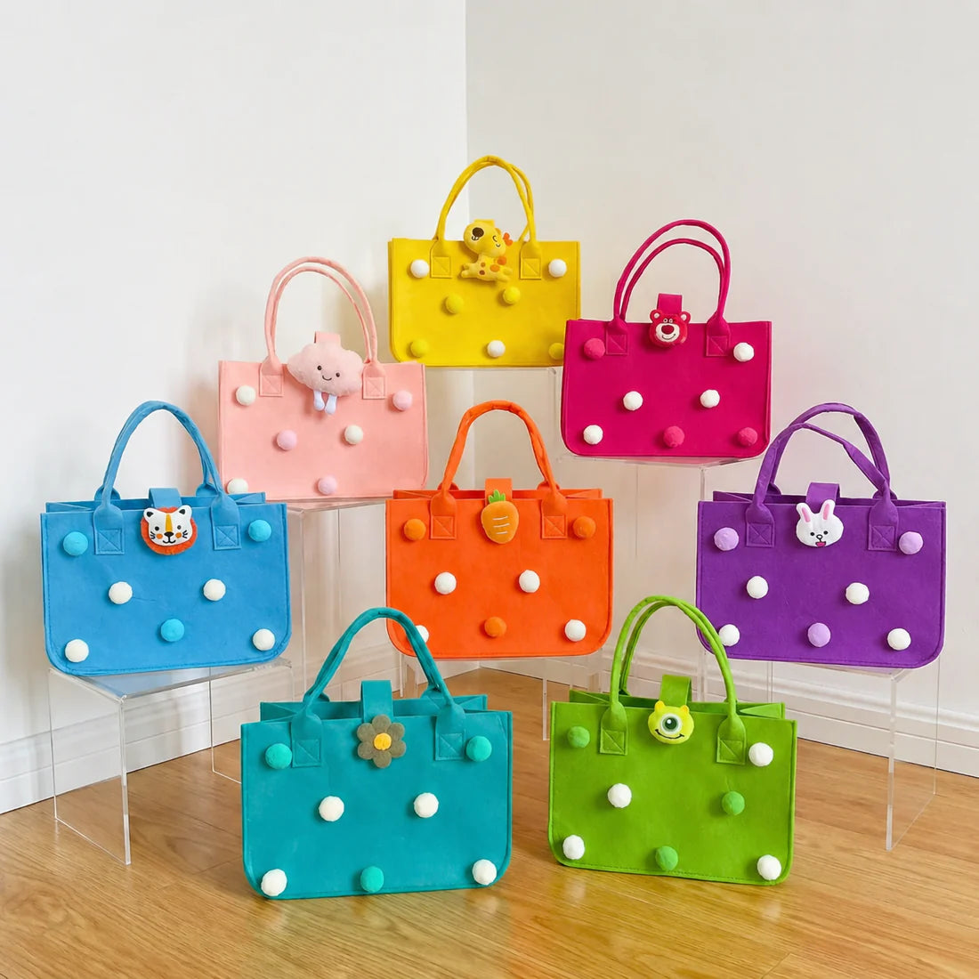 Adorable Kids Cartoon Handbag | Vibrant Colors | Perfect for Birthday Return Gifts