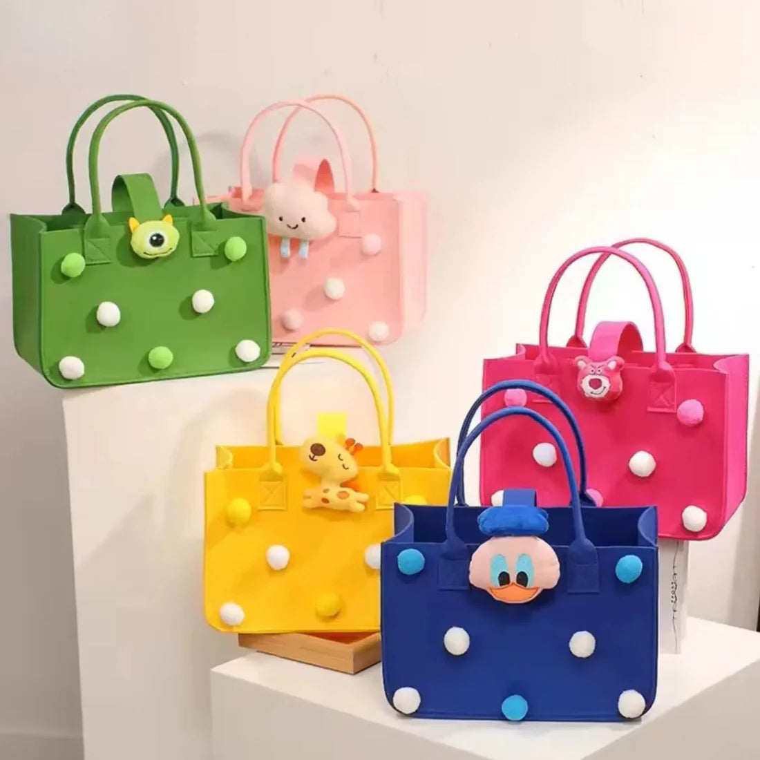 Adorable Kids Cartoon Handbag | Vibrant Colors | Perfect for Birthday Return Gifts