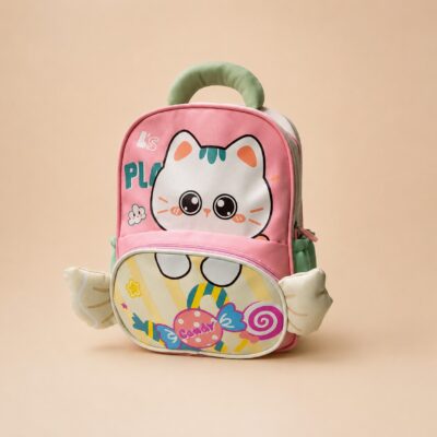 Cat Cartoon Kids School Backpack